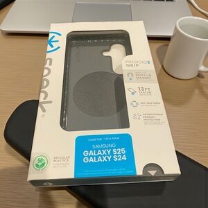 Speck black phone case for Galaxy S25 and Galaxy S24 new in package